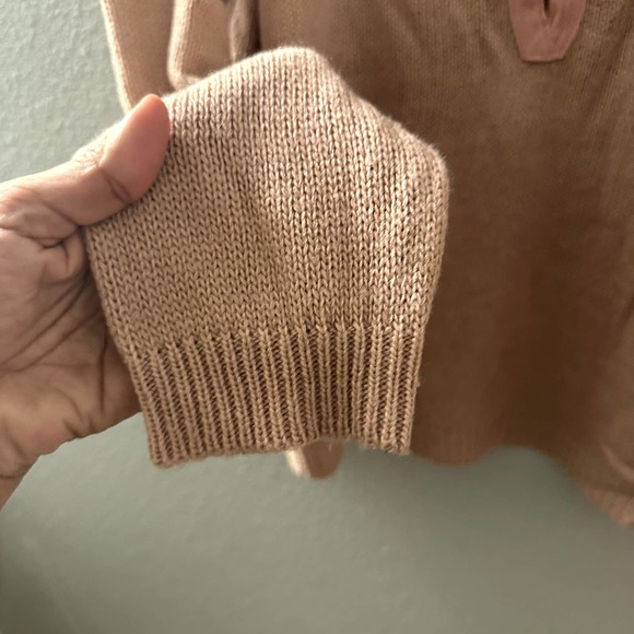 Forever 21 Women's Dusty Rose Lace-Up Front Knit Pullover Sweater Size Large - Picture 10 of 11